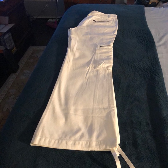 Banana Republic White Wide Leg Cargo Pant - Picture 6 of 11